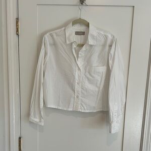 Everlane Classic White cropped Shirt